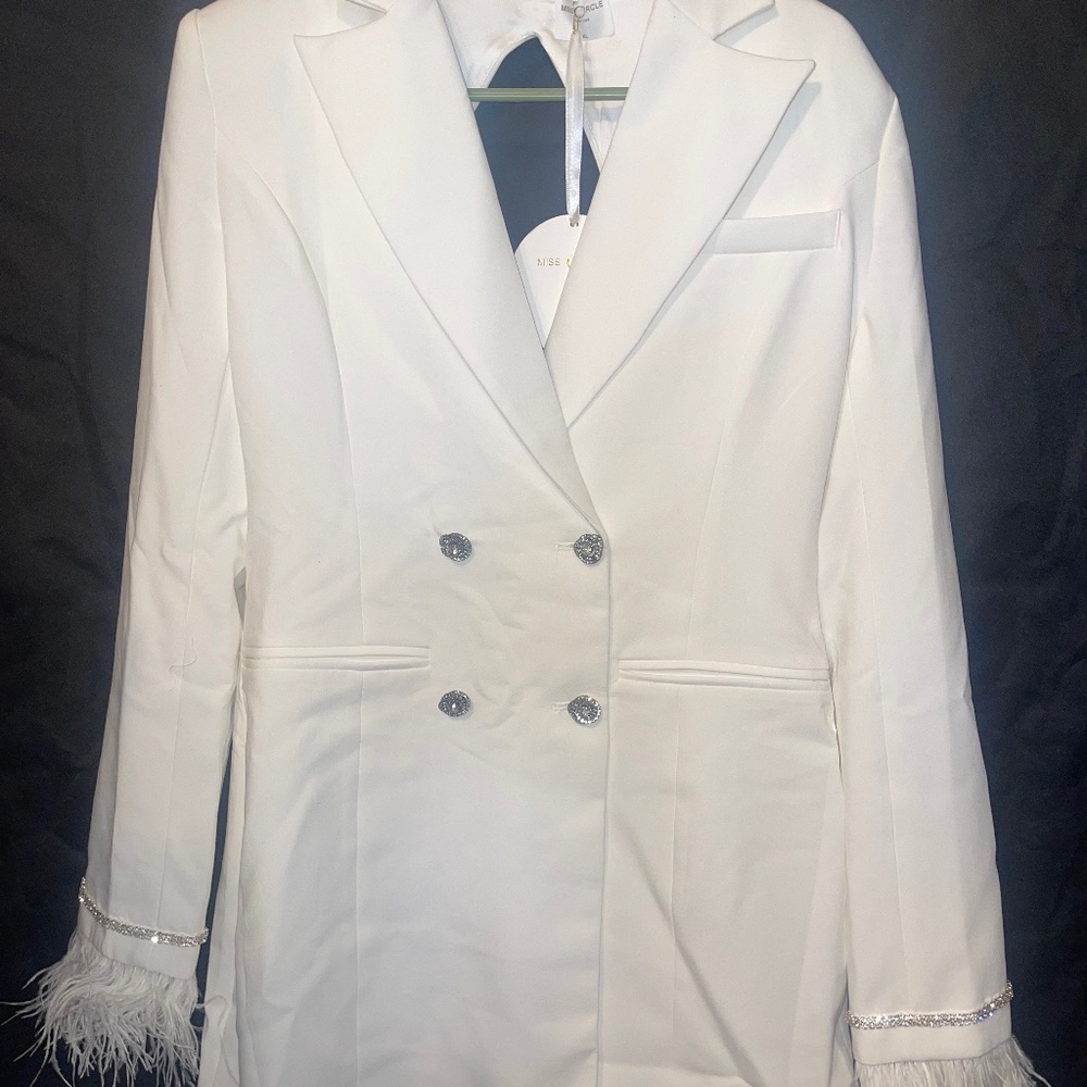 White Blazer Dress